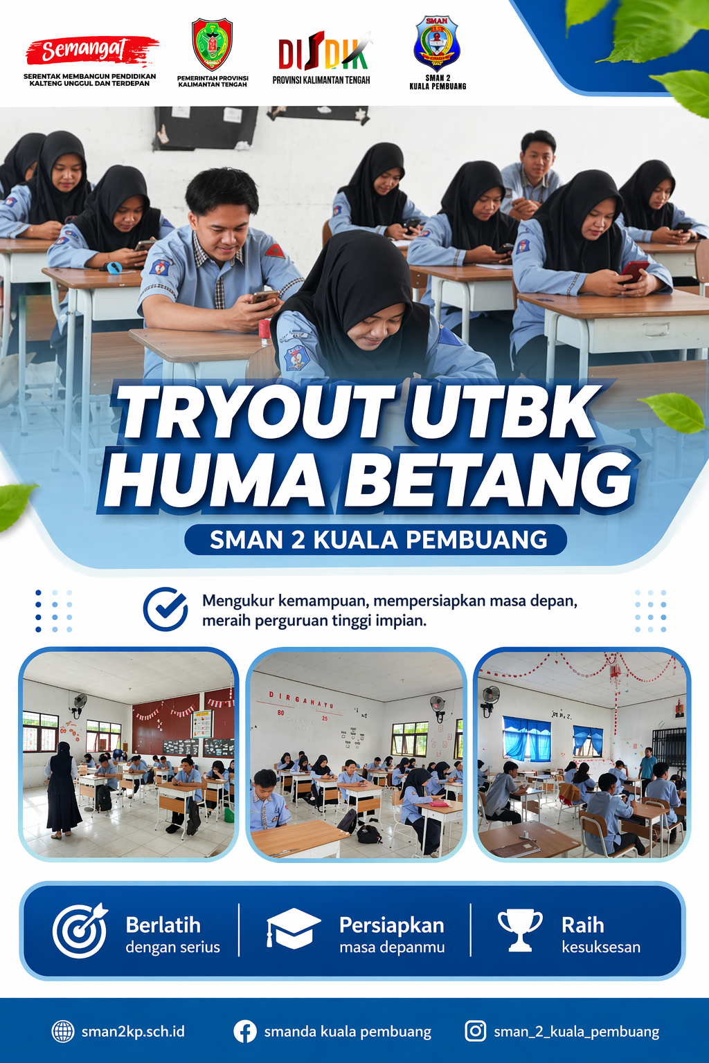 SMAN 2 Kuala Pembuang Laksanakan Tryout UTBK Huma Betang yang Ke-2 untuk Persiapan Menuju Perguruan Tinggi