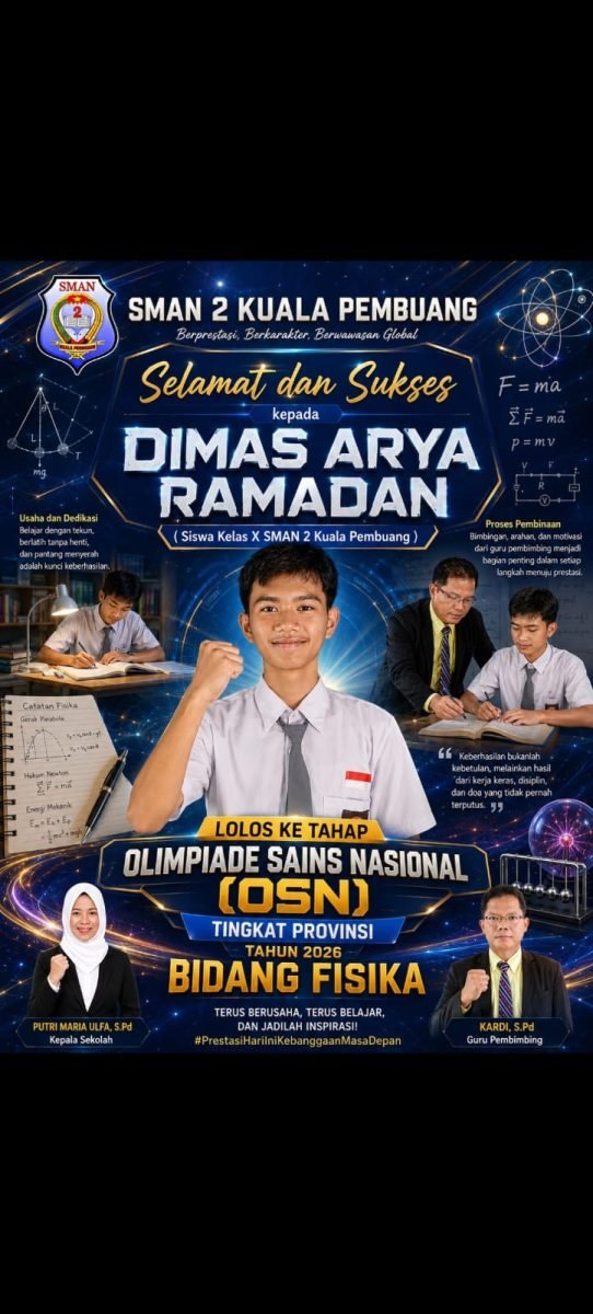 Siswa SMAN 2 Kuala Pembuang Lolos ke OSN Tingkat Provinsi 2026 Bidang Fisika
