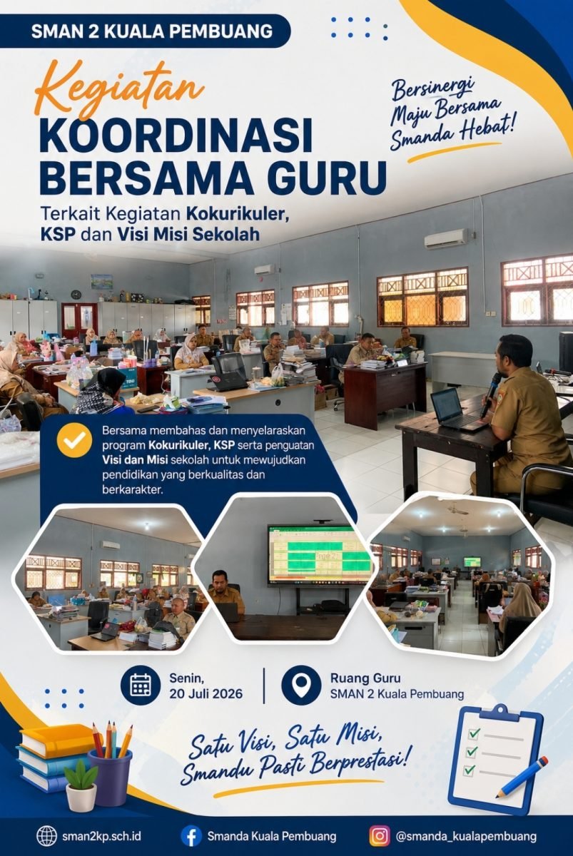 Koordinasi Guru SMAN 2 Kuala Pembuang