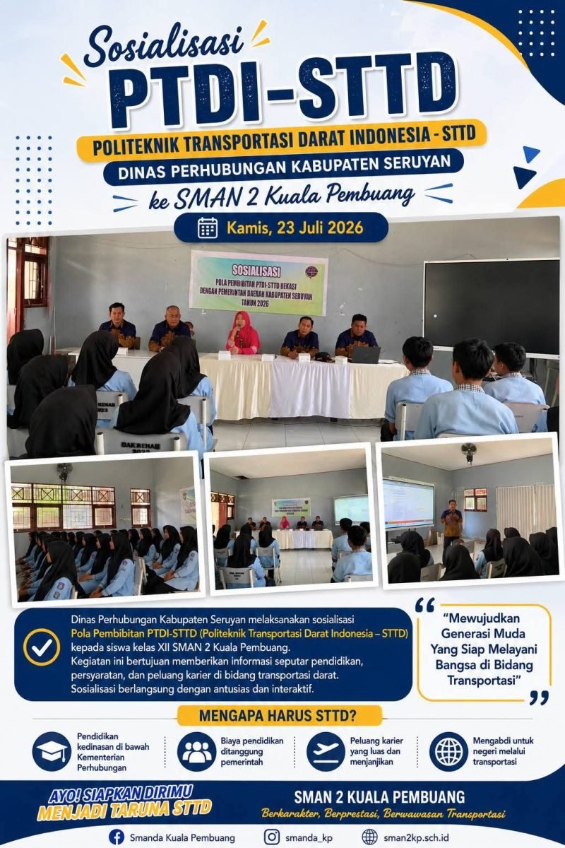 Sosialisasi PTDI-STTD di SMAN 2 Kuala Pembuang