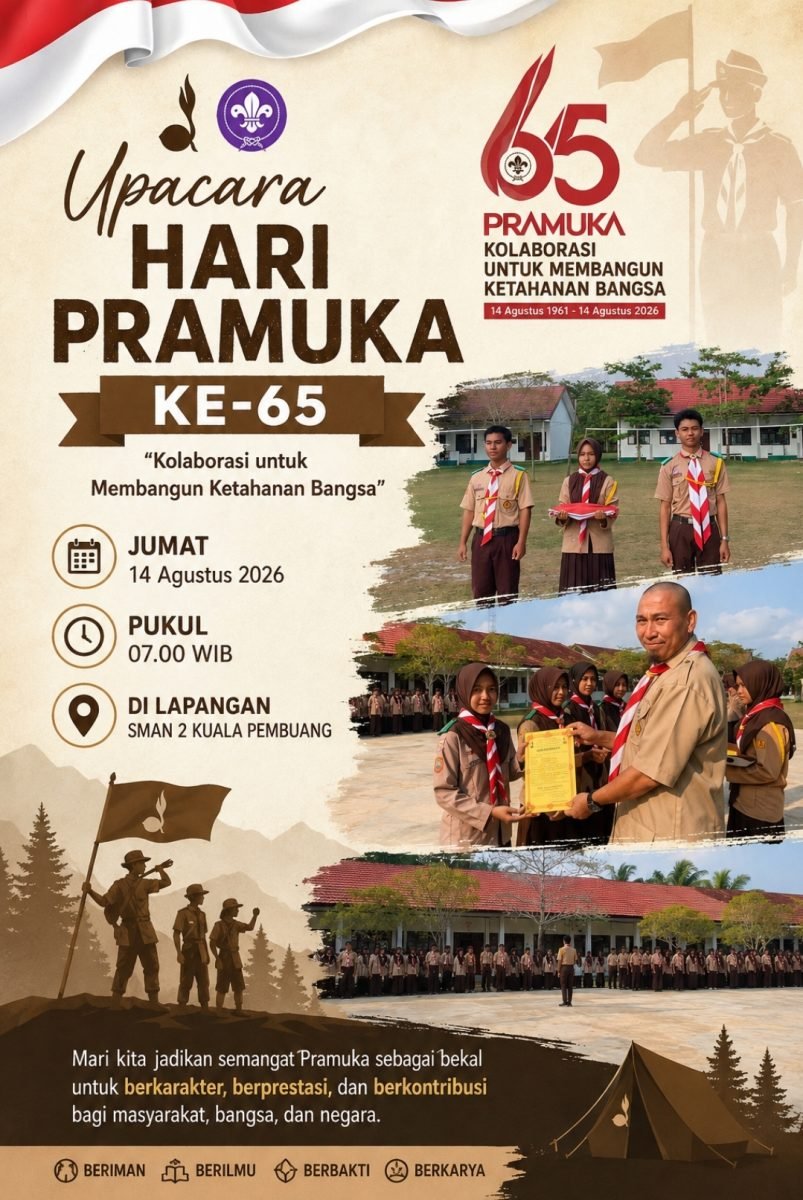 Semangat Pramuka Menggema di SMAN 2 Kuala Pembuang dalam Upacara HUT Pramuka ke-65