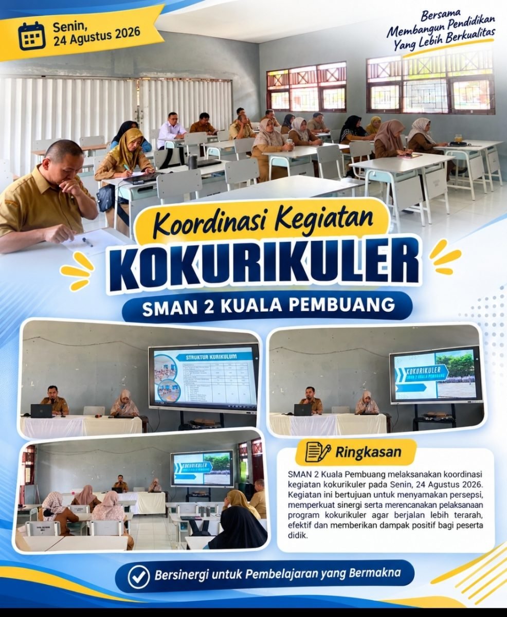SMAN 2 Kuala Pembuang Laksanakan Koordinasi Kegiatan Kookurikuler