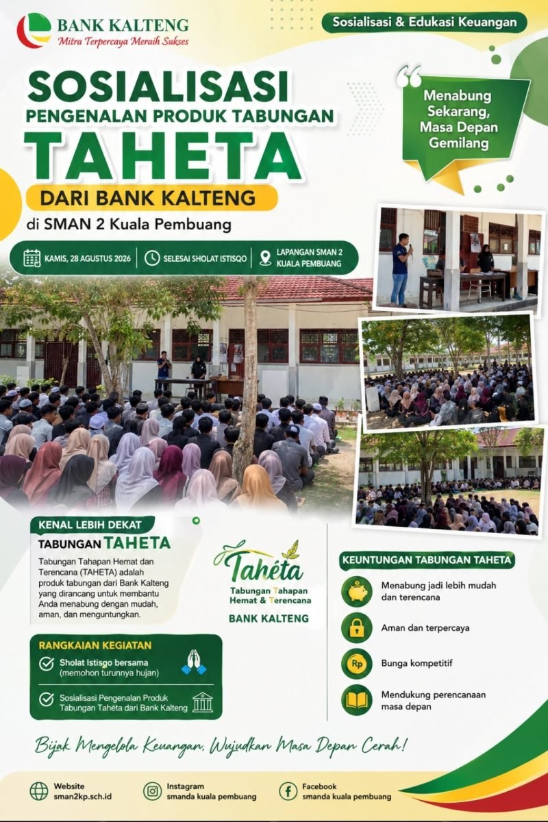 SMAN 2 Kuala Pembuang Gelar Sosialisasi Pengenalan Produk Tabungan Taheta Bank Kalteng