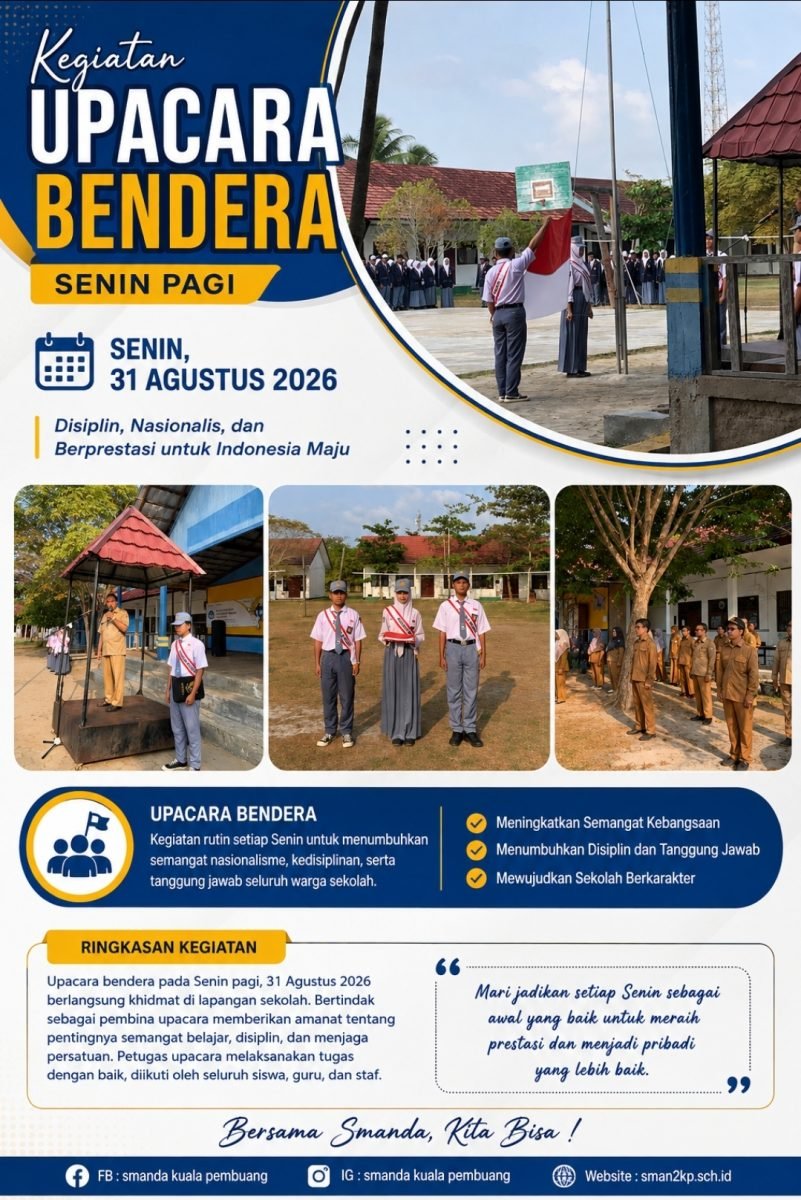 Upacara Bendera dan Pembagian Hadiah Kebersihan WC di SMAN 2 Kuala Pembuang