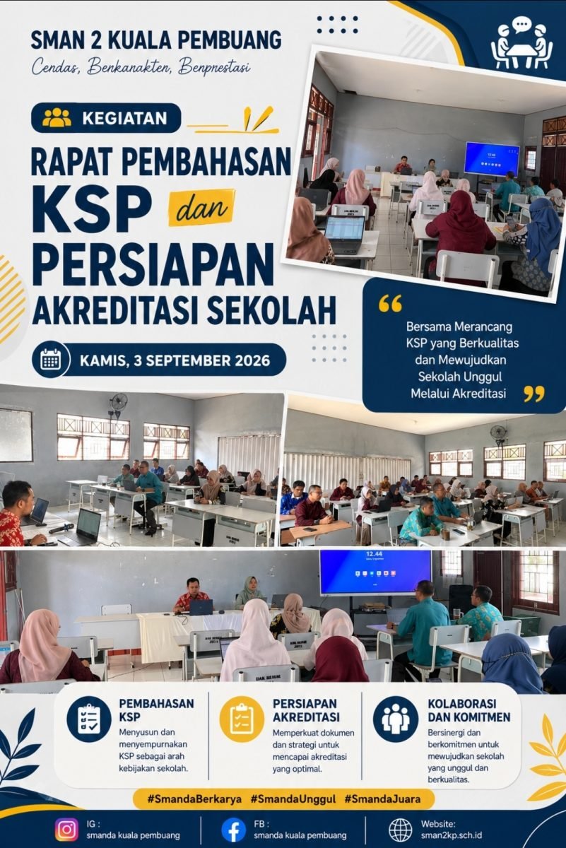 Rapat Pembahasan KSP dan Persiapan Akreditasi Sekolah