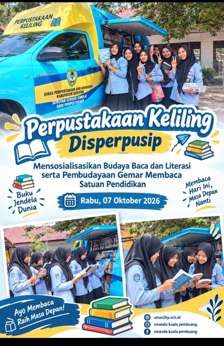 📚 Perpustakaan Keliling Disperpusip Hadir di SMAN 2 Kuala Pembuang Kuala Pembuang, 7 Oktober 2026 